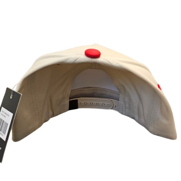 Hat "Tequila Social Club" 100% Cotton Snapback Adjustable Baseball Cap Cream Red - Picture 2 of 2